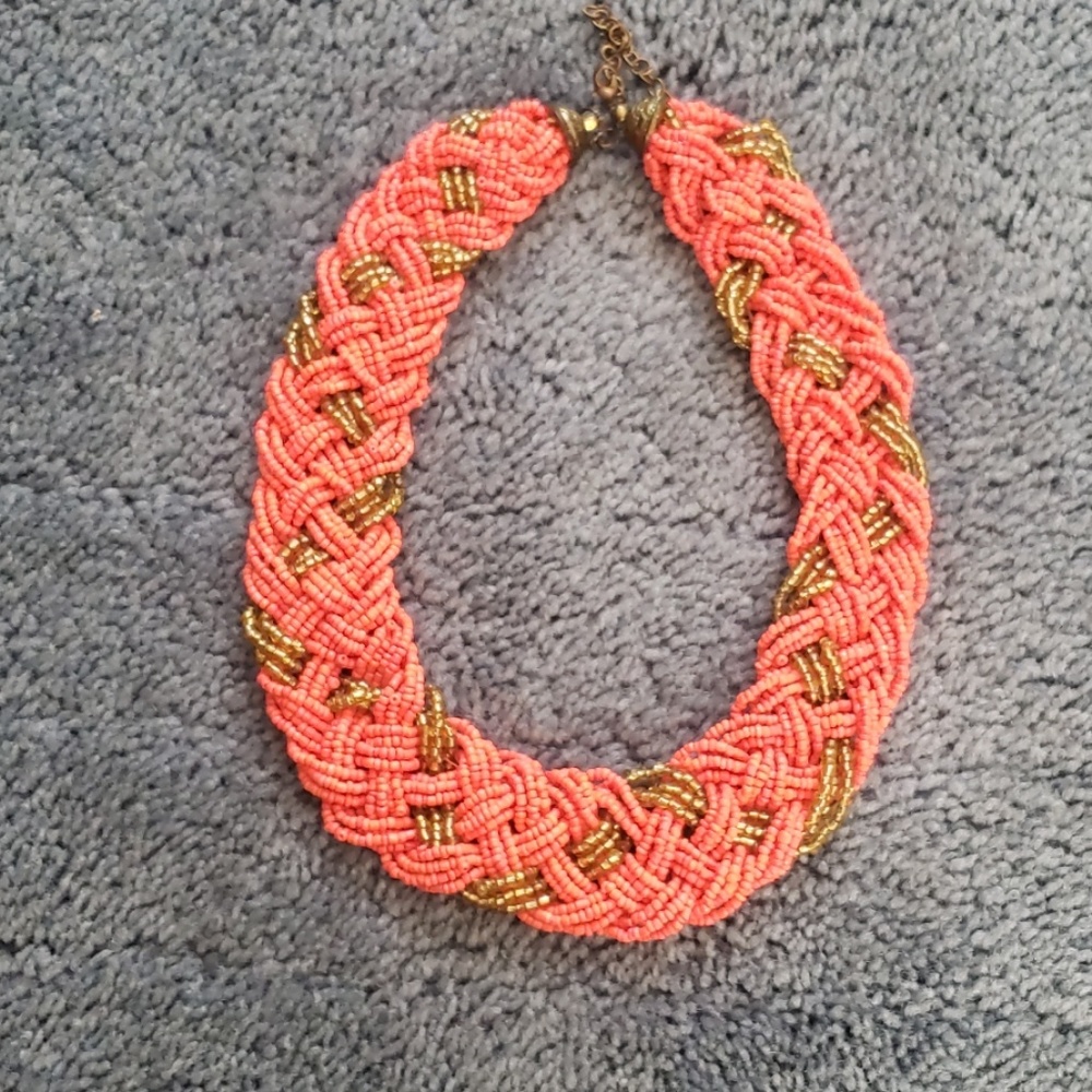 Orange breaded beads Necklace